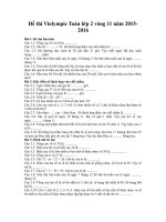 Đề thi violympic toán lớp 2 vòng 11 