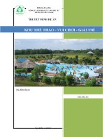 Lập dự án đầu tư khu vui chơi giải trí 