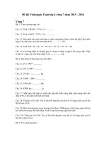 Đề thi violympic toán lớp 4 vòng 7 