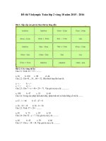 Đề thi violympic toán lớp 2  vong 10 