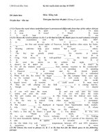 Đề thi thử vào lớp 10 môn tiếng anh đề số 7