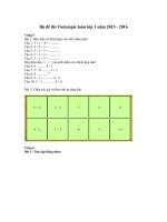 Bộ đề thi violympic toán lớp 1 