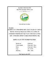Nghiên cứu tình hình tiêu chảy ở lợn từ 2 đến 5 tháng tuổi tại trại gia công của công ty CP Việt Nam ở huyện Lương Sơn – tỉnh Hòa Bình và biện pháp phòng trị