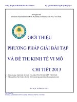 Phương pháp giải bài tập và đề thi kinh tế vi mô
