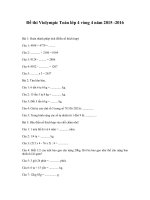 Đề thi violympic toán lớp 4 vòng 4 