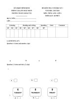 Đề thi học kì  môn tiếng anh lớp 4 