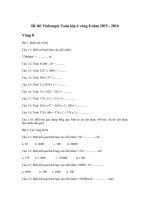 Đề thi violympic toán lớp 4 vòng  8 