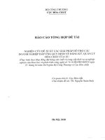 Đề xuất các giải pháp hỗ trợ doanh nghiệp đáp ứng quy định về đăng ký quản lý hóa chất