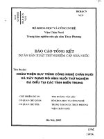 Hoàn thiện quy trình công nghệ chăn nuôi và xây dựng mô hình nuôi thử nghiệm đà điều tại các tỉnh miền trung