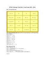 Đề thi violympic toán lớp 2 