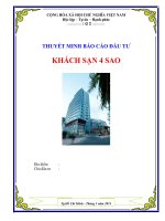 Tư vấn lập dự án đầu tư khách sạn 4 sao 