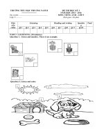 Đề kiểm tra học kì 1 tiếng anh lớp 5 