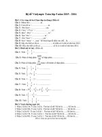 Bộ đề violympic toán lớp 5 