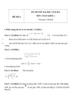 Đề thi thử ĐHCĐ khối a năm 2014   đề số 29 