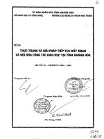 Thực trạng và giải pháp tiếp tục đẩy mạnh xã hội hóa công tác giáo dục tải tỉnh khánh hòa