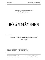 THIẾT KẾ MÁY PHÁT ĐIỆN ĐỒNG BỘ BA PHA