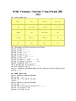 Đề thi violympic toán lớp 3 vòng 10 