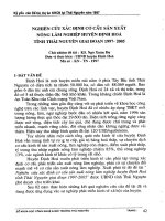 Nghiên cứu xác định cơ cấu sản xuất nông lâm nghiệp huyện Định hóa tỉnh Thái Nguyên giai đoạn 19972005