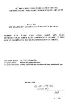 Nghiên cứu nâng cao công nghệ sản xuất tetrodotoxin, chiết xuất amobocyte lysate từ máu sam và nghiên cứu tác dụng sinh dược của chúng