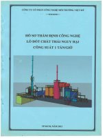 Hồ sơ thẩm định công nghệ lò đốt chất thải nguy hại công suất 1 tấn giờ