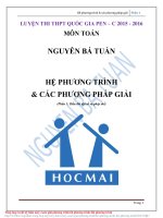 hệ phương trình và các phương pháp giải hệ phương trình