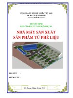 Lập dự án nhà máy sản xuất sản phẩm từ phế liệu 