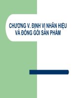 CHƯƠNG V. ĐỊNH VỊ NHÃN HIỆU VÀ ĐÓNG GÓI SẢN PHẨM, ĐH NÔNG LÂM TPHCM