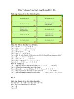 Đề thi violympic toán lớp 1 vòng 12 năm 2015   2016 