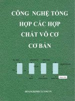 CÔNG NGHỆ TỔNG hợp các hợp CHẤT vô cơ cơ bản 
