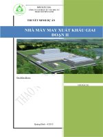 LẬP dự án NHÀ máy MAY XUẤT KHẨU GIAI đoạn II 