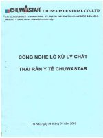 Công nghệ lò xử lý chất thải rắn y tế