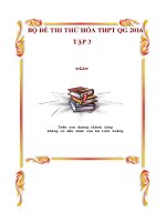 Bộ đề thi thử Hóa học THPT Quốc gia 2016 Tập 3