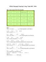 Đề thi violympic toán lớp 2  vong 7 