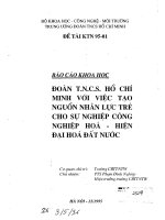 Đoàn TNCS hồ chí minh với việc tạo nguồn nhân lực trẻ cho sự nghiệp công nghiệp hóa – hiện đại hóa đất nước