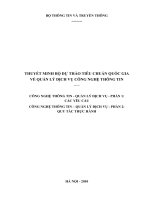 THUYẾT MINH BỘ DỰ THẢO TIÊU CHUẨN QUỐC GIA VỀ QUẢN LÝ DỊCH VỤ CÔNG NGHỆ THÔNG TIN