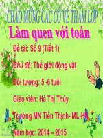 Đề tài số 9 (tiết 1) làm quen với toán