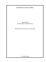 THUYẾT MINH  DỰ THẢO TIÊU CHUẨN QUỐC GIA   Hệ thống thông tin cáp sợi quang  Yêu cầu kỹ thuật