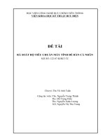 ĐỀ TÀI  RÀ SOÁT BỘ TIÊU CHUẨN MÁY TÍNH ĐỂ BÀN CÁ NHÂN