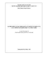Sự biến đổi các đặc điểm quản lý dưới tác động của các chính sách khoa học và công nghệ