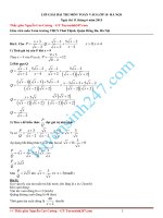 Đáp án đề thi vào lớp 10 môn Toán Hà Nội năm 2015