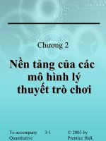 Nền Tảng Của Các Mô Hình Lý Thuyết Trò Chơi