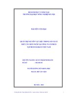 Quản trị nguyên vật liệu trong sản xuất thức ăn chăn nuôi tại công ty cổ phần tập đoàn DABACO việt nam 