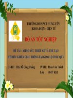 Bài thuyết trình khảo sát, thiết kế và chế tạo hệ điều khiển giao thông tại giao lộ trâu quỳ