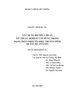 XÂY DỰNG BỘ TIÊU CHUẨN  KỸ THUẬT MODEM  CÁP DÙNG TRONG  MẠNG PHÂN PHỐI TÍN HIỆU TRUYỀN HÌNH QUẢNG BÁ ANALOG