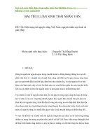 HIỆN TRẠNG SUY THOÁI VÀ BẢO VỆ RỪNG VÀ GIẢI PHÁP