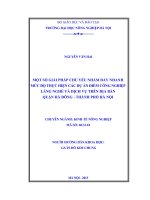 Một số giải pháp chủ yếu nhằm đẩy nhanh mức độ thực hiện các dự án điểm công nghiệp làng nghề và dịch vụ trên địa bàn quận hà đông   thành phố hà nội 