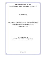 Thực hiện chính sách xóa đói giảm nghèo thúc đẩy phát triển bền vững tại tây nguyên