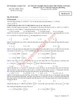 Đáp án đề thi tốt nghiệp môn lý năm 2013 mã đề 157