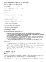 Đáp án đề thi môn văn lớp 10 thành phố HÀ NỘI năm 2012