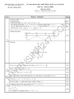 Đáp án đề thi THPT Quốc gia môn Toán năm 2015